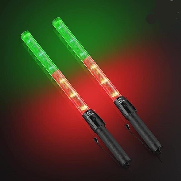 21inch Traffic Wands, Red & Green Led Traffic Safety Light