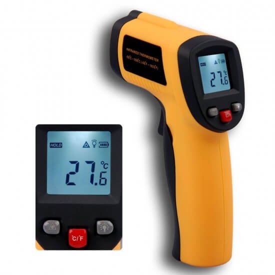 Smart Sensor AS530 Industrial Infrared Thermometer Digital -32°C~550°C Degree Non-Contact Pyrometer Smart Sensor IR Thermometer