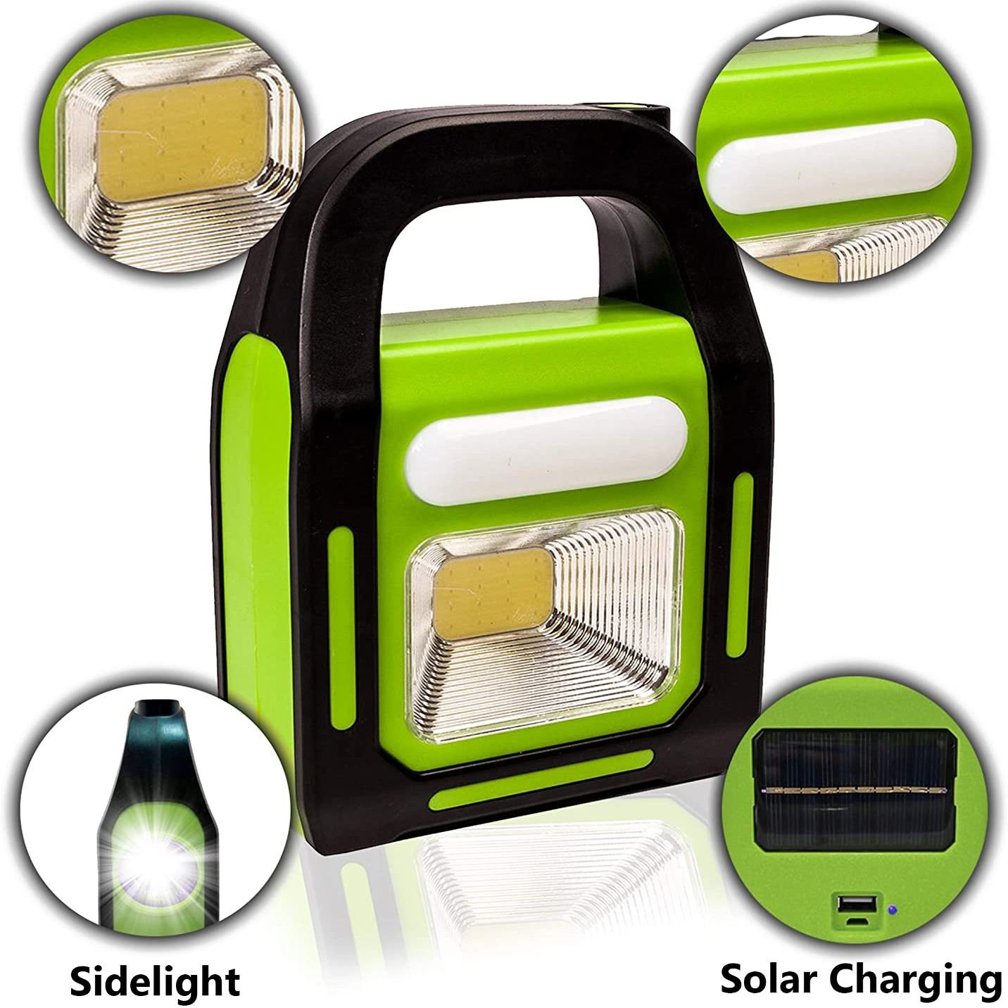 Solar LED Work Light with Power Bank - Rechargeable Flashlight Torch, COB Spotlights, Built-in Battery, Outdoor Emergency Lamp for Camping, Home, Garage, Car, Garden, Hiking & Repairing PROMISE TO SELL
