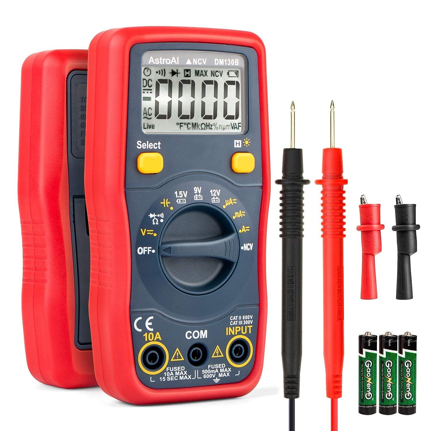 UNI-T UT33D+ Digital NVC Multimeter Voltage Current Resistance Tester Buzzer LCD Backlight